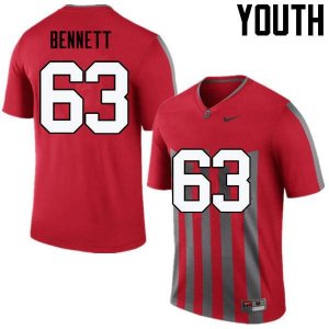 Youth Ohio State Buckeyes #63 Michael Bennett Throwback Nike NCAA College Football Jersey Top Quality DAR6144NN